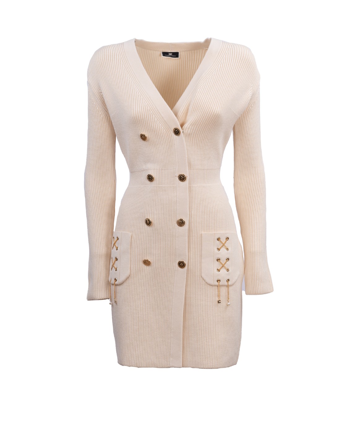 shop ELISABETTA FRANCHI Saldi Abito: Elisabetta Franchi Robe manteau doppiopetto con incroci di catene.
Manica lunga.
Bottoni light gold.
Scollo V.
Composizione: 66% Viscosa 29% Poliestere 5% Poliammide.
Made in Italy.. AM61S26E2-193 number 9737758